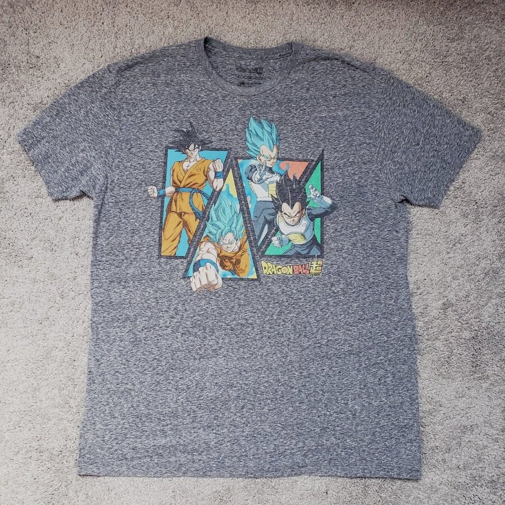 Dragon Ball Z Men's Size XL Gray Graphic Tee T-shirt